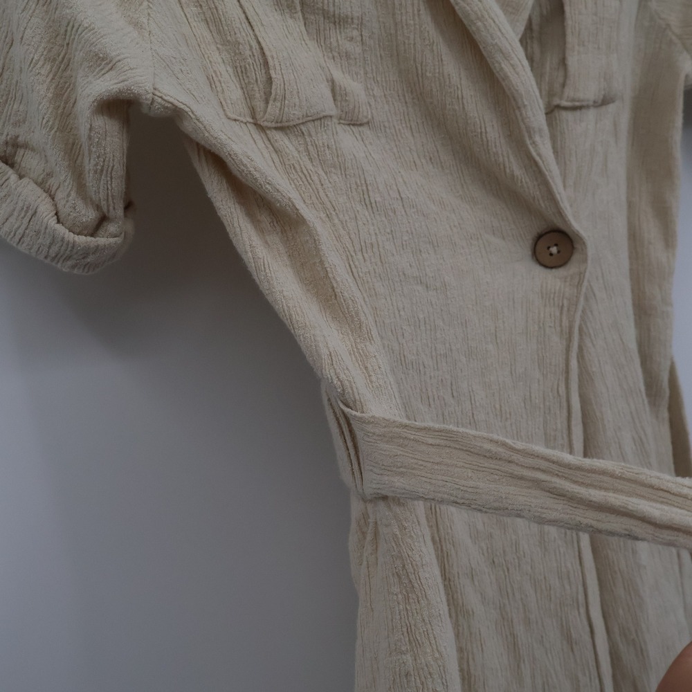 Free People Clementine Mini Dress Womens S Beige Safari Resort Coastal Beach - Picture 15 of 16